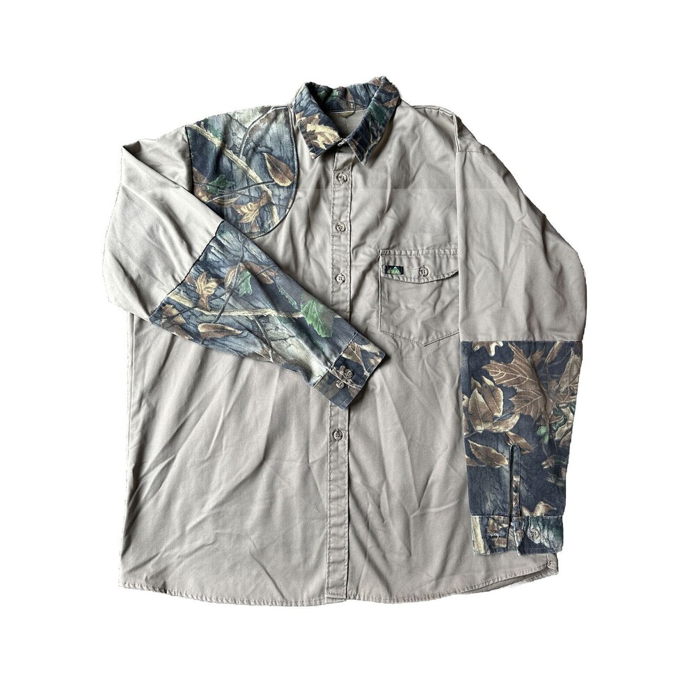 Vintage IDEAL Shirt Mens XL Or 2XL Superflauge Game Camo Hunting Button Up Nice!